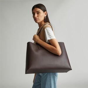 Everlane The New Day Market Tote in Chocolate Brown